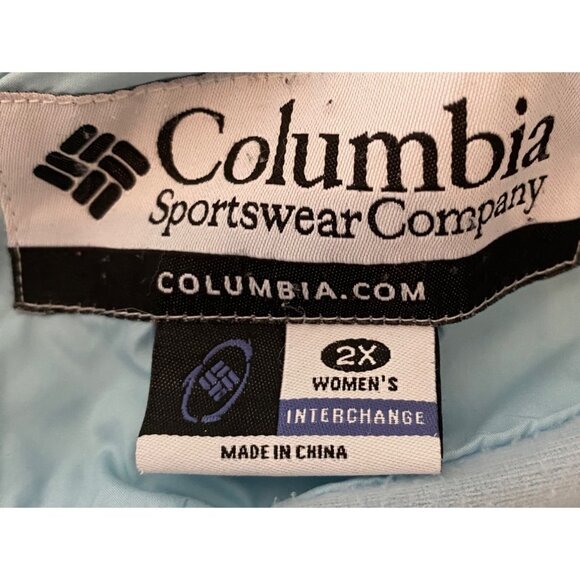 Columbia 3 in 1 Sportswear Jacket White Blue Heavy Winter Coat Zip Out Lining 2X - Picture 3 of 11